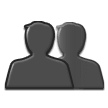 Samsung busts in silhouette emoji image