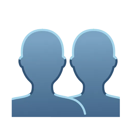 Telegram busts in silhouette emoji image