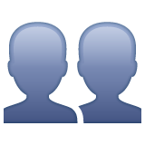 Whatsapp busts in silhouette emoji image