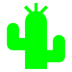 au by KDDI cactus emoji image