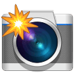 Samsung camera with flash emoji image
