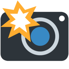 Twitter camera with flash emoji image