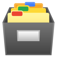 Google card file box emoji image