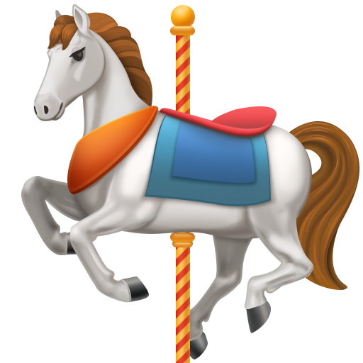 Facebook carousel horse emoji image