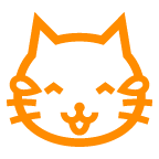 au by KDDI cat face with tears of joy emoji image