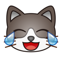 Emojidex cat face with tears of joy emoji image