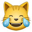 Samsung cat face with tears of joy emoji image