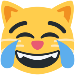 Twitter cat face with tears of joy emoji image
