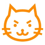 au by KDDI cat face with wry smile emoji image