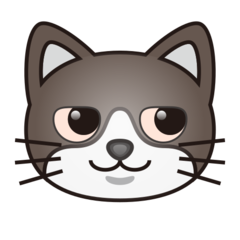 Emojidex cat face with wry smile emoji image