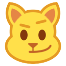 HTC cat face with wry smile emoji image