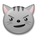 LG cat face with wry smile emoji image