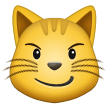 Samsung cat face with wry smile emoji image