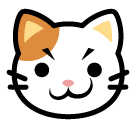 SoftBank cat face with wry smile emoji image