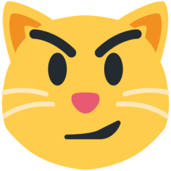 Twitter cat face with wry smile emoji image