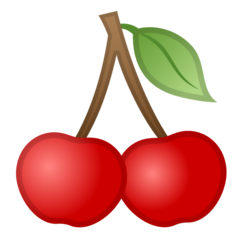 Google cherries emoji image