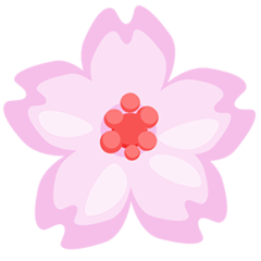 Facebook Messenger cherry blossom emoji image