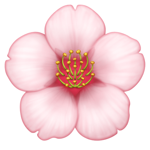 Facebook cherry blossom emoji image