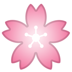 Google cherry blossom emoji image