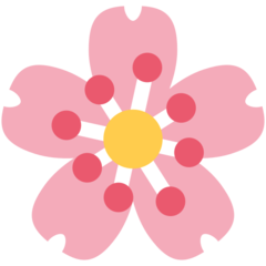 Twitter cherry blossom emoji image