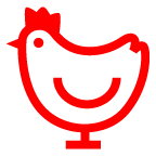 au by KDDI chicken emoji image