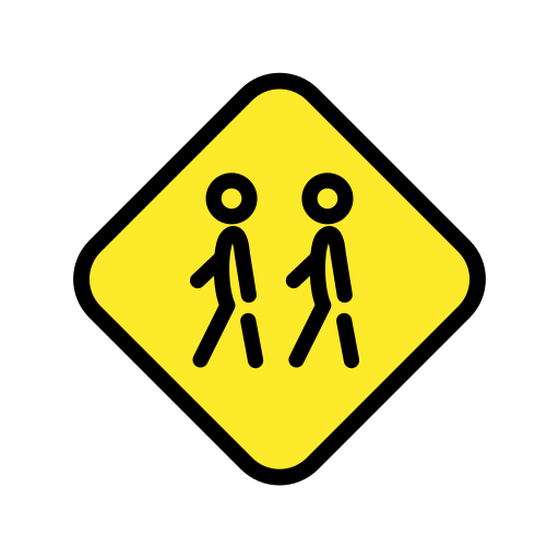 Openmoji children crossing emoji image