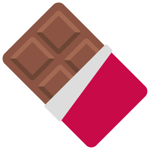 Microsoft chocolate bar emoji image