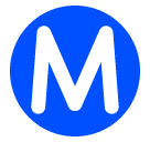 SoftBank circled latin capital letter m emoji image