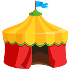 Facebook Messenger circus tent emoji image