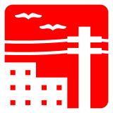 Docomo cityscape at dusk emoji image
