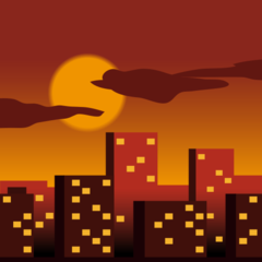 Emojidex cityscape at dusk emoji image
