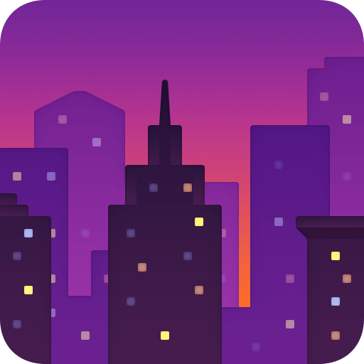 Facebook cityscape at dusk emoji image
