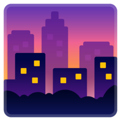 Google cityscape at dusk emoji image
