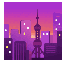 Huawei cityscape at dusk emoji image