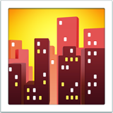IOS/Apple cityscape at dusk emoji image