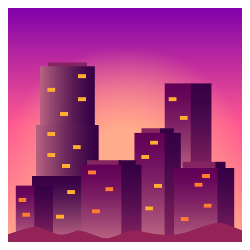 JoyPixels cityscape at dusk emoji image