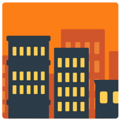 Mozilla cityscape at dusk emoji image