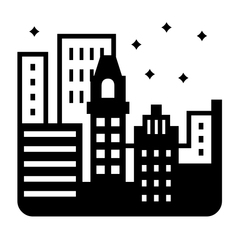 Noto Emoji Font cityscape at dusk emoji image