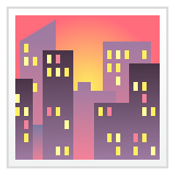 Whatsapp cityscape at dusk emoji image