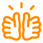 au by KDDI clapping hands sign emoji image