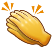 Samsung clapping hands sign emoji image