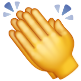 Whatsapp clapping hands sign emoji image
