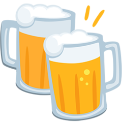 Facebook Messenger clinking beer mugs emoji image