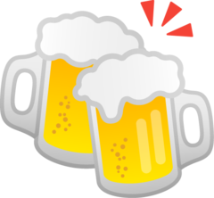Google clinking beer mugs emoji image