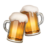IOS/Apple clinking beer mugs emoji image