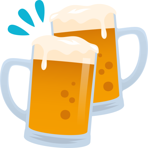 JoyPixels clinking beer mugs emoji image