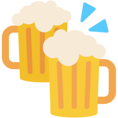Mozilla clinking beer mugs emoji image