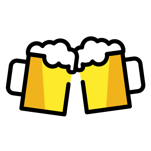 Openmoji clinking beer mugs emoji image