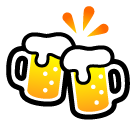 SoftBank clinking beer mugs emoji image