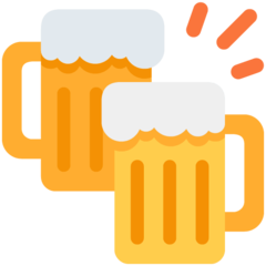 Twitter clinking beer mugs emoji image